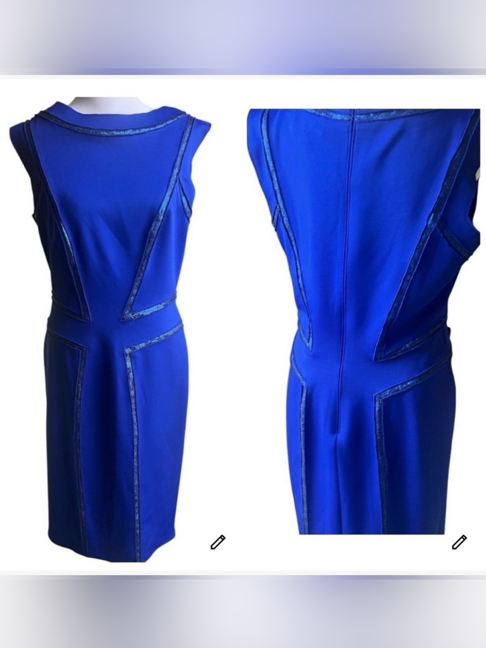 Tadashi Shoji colorblock sheath dress L